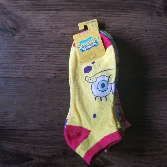 SpongeBob Squarepants 6 pair sock set - Picture 1 of 10